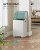 NEU Mülleimer 50 L mit Deckel wolkenweiß