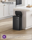 NEU Mülleimer Sensor 50 L mit Softclose-Deckel  tintenschwarz