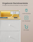 NEU Kommode mit 9 Schubladen und LED-Beleuchtung 33,5 x 114 x 84 cm wolkenweiß