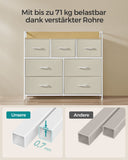 NEU Kommode 7 Stoffschubladen braun