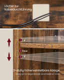 NEU TV-Schrank mit offenen Fächern vintagebraun-tintenschwarz