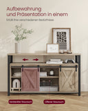 NEU TV-Schrank mit verstellbaren Ablagen und Metallgestell vintagebraun-schwarz