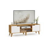 NEU TV-Schrank 147 cm mit verstellbarer Ablage eichen-weiß