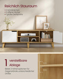 NEU TV-Schrank 147 cm mit verstellbarer Ablage eichen-weiß