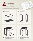 NEU Kleiner Computertisch Industrie-Design 120 x 60 x 75 cm schwarz
