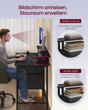 NEU Schreibtisch mit Schubladen und Monitorständer 55 x 135 x 90 cm