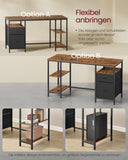 NEU Schreibtisch 2 Ablagen rechts links schwarz