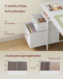 NEU Computertisch 140 x 60 x 76 cm mit 2 Schubladen ahornweiß