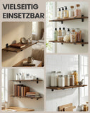 NEU Wandregal 20 x 60 x 7 cm belastbar 10 kg braun