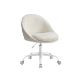 NEU Homeoffice Stuhl Leinenoptik cappuccino-beige cremeweiss beige