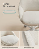 NEU Homeoffice Stuhl Leinenoptik cappuccino-beige cremeweiss beige