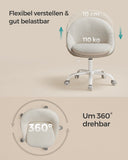 NEU Homeoffice Stuhl Leinenoptik cappuccino-beige cremeweiss beige