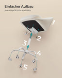NEU Homeoffice Stuhl Leinenoptik cappuccino-beige cremeweiss beige