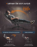 NEU Gaming-Stuhl ergonomisch Fußstütze schwarz