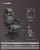 NEU Gaming-Stuhl ergonomisch Fußstütze schwarz