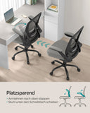 NEU Schreibtischstuhl ergonomisch Wippfunktion Armlehnen taubengrau