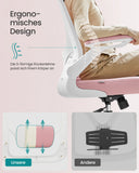 NEU Schreibtischstuhl ergonomisch mit Wippfunktion pastellrosa
