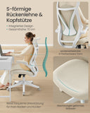 NEU Schreibtischstuhl mit Rückenlehne und Armlehnen cappuccinobeige