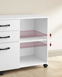 NEU Aktenschrank Rollcontainer 3 Schubladen braun