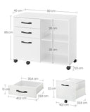 NEU Aktenschrank Rollcontainer 3 Schubladen braun
