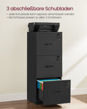 NEU Aktenschrank mit 3 Schubladen tintenschwarz