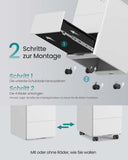 NEU Aktenschrank mit 3 Schubladen 40 x 30 x 54 cm mattweiß