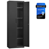 NEU Aktenschrank mit 5 Ebenen 40 x 60 x 180 cm Mattschwarz grau