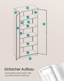 NEU Aktenschrank mit 5 Ebenen 40 x 60 x 180 cm Mattschwarz grau