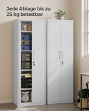 NEU Aktenschrank mit Doppeltüren und 5 Ebenen grau