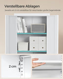 NEU Aktenschrank mit 2 Türen 5 Ebenen grau