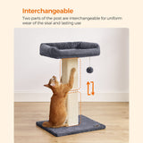 NEU Katzenbaum 71 cm mit Plattform Dunkelgrau