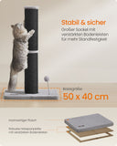 NEU Katzenkratzbaum 85 cm hoch mit Plüschball und Glocke tintenschwarz