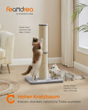 NEU Katzenkratzbaum 85 cm hoch mit Glocke und Plüschball Taubengrau
