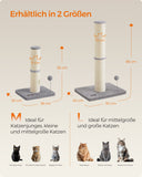 NEU Katzenkratzbaum 85 cm hoch mit Glocke und Plüschball Taubengrau