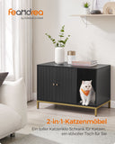 NEU Katzenklo-Schrank mit Kratzmatte und Beinen 80 x 50 x 55 cm goldfarben