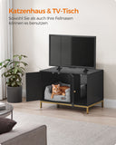 NEU Katzenklo-Schrank mit Kratzmatte und Beinen 80 x 50 x 55 cm goldfarben