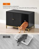 NEU Katzenklo-Schrank mit Kratzmatte und Beinen 80 x 50 x 55 cm goldfarben