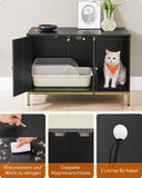 NEU Katzenklo-Schrank mit Kratzmatte und Beinen 80 x 50 x 55 cm goldfarben