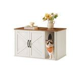 NEU Katzenhaus mit Vordereingang 85 x 48,5 x 50 cm braun-weiß