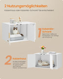NEU Katzenhaus mit Trennwand 80 x 50 x 45 cm  weiß