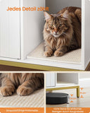 NEU Katzenklo-Schrank mit Kratzmatte weiß-gold