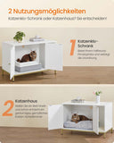 NEU Katzenklo-Schrank mit Kratzmatte weiß-gold