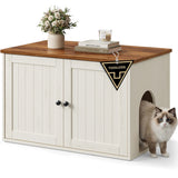 NEU Katzenklo-Schrank vintageweiß-honigbraun