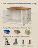 NEU Katzenklo-Schrank vintageweiß-honigbraun
