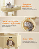 NEU Katzenkratzbaum mit Plattformen 50 x 50 x 160 cm sandbeige beige