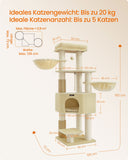 NEU Katzenkratzbaum mit Plattformen 50 x 50 x 160 cm sandbeige beige