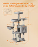 NEU Kratzbaum 136cm Höhle Plattformen grau