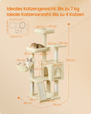 NEU Kratzbaum 136 cm mit 3 Plattformen beige