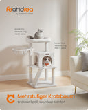 NEU Katzenkratzbaum mit großer Plattform cremeweiß