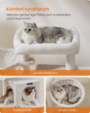 NEU Katzenkratzbaum mit großer Plattform cremeweiß